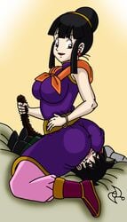 ass chichi dat_ass dragon_ball dragon_ball_z facesitting female incest mother_and_son omarsin son_gohan son_gohan_(young)