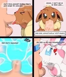 2026 ambiguous_gender balls balls_deep big_penis black_sclera blue_body blue_fur blue_sclera bodily_fluids bow_ribbon brown_body brown_fur canid canine closed_eyes deep_throat deepthroat dialogue duo ears_down ears_up eevee eeveelution english_text evolution eyelashes fangs fellatio feral first_person_view fur generation_1_pokemon generation_6_pokemon genitals heart_symbol hi_res holidays human interspecies licking looking_at_another looking_at_partner looking_at_viewer looking_up majika male male/ambiguous male_on_feral mammal multicolored_body multicolored_fur neck_bulge neck_tuft nintendo oral oral_penetration penetrating_pov penetration penile penis pink_body pink_fur pivoted_ears pokemon pokemon_(species) pokemon_move pokephilia ribbons_(anatomy) saliva saliva_on_penis sex signature simple_background size_difference smaller_feral sound_effects sparkles sparkling_eyes speech_bubble struggling struggling_to_fit sylveon tail tail_motion tailwag teeth text tongue tongue_out tuft valentine's_day white_body white_eyes white_fur zoophilia
