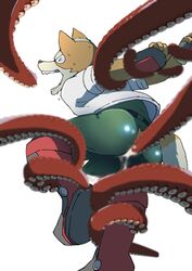 anal clothed clothing fox_mccloud fully_clothed gasping male_only nintendo odaibako penetration shinki_k star_fox tentacle video_games