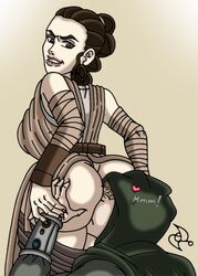 ass ass_grab big_ass big_breasts dat_ass facesitting female omarsin rey star_wars the_force_awakens