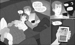2boys 2male after_care aftercare black_and_white bony_chest bradley_(mr_shrink) brother brother_(lore) car car_interior cold comforting comforting_another cuddling digital_drawing_(artwork) digital_media_(artwork) dumb dumb_male english english_text gay greyscale halloween hand_on_chest intellectual_disability jason_(mr_shrink) jock looking_at_phone mental_disability mentally_deficient missing_context moon mr_shrink naked night night_sky original original_character picture resisting_pleasure resisting_rape scrawny scrawny_male sending_photo skinny skinny_male taunting teasing tempting text text_box text_bubble text_message unhappy unhappy_male
