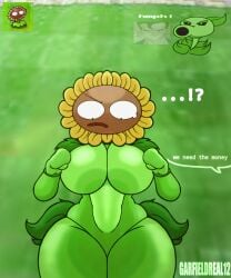 1boy 1boy1girl 1boy1girls 1boys accurate_art_style annoyed annoyed_expression annoyed_face annoyed_female ass ass_bigger_than_head big_ass big_breasts big_butt breasts breasts_out dragon_ball dragon_ball_z female female_anthro female_focus funny_face garfieldreal12 grass green_body green_skin kamehasutra leaf light meme outdoors outside peashooter_(pvz) plant plant_girl plant_humanoid plants_vs._zombies plants_vs_zombies reference reference_image shocked shocked_expression shocked_eyes smirk smirking smirking_at_another son_gohan sunflower sunflower_(pvz) sunlight tagme thick thick_ass thick_legs thick_thighs voluptuous voluptuous_female