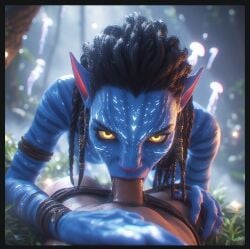 3d alien_girl artist_request athletic_female avatar avatar:_fire_and_ash avatar:_the_way_of_water blowjob blue_skin fellatio female_alien forced human human_on_humanoid human_penetrating larger_female light-skinned_male na'vi neytiri passionate rape