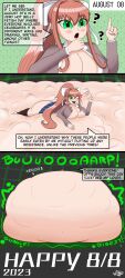digestion_noises doki_doki_literature_club mass_vore monika_(doki_doki_literature_club) multiple_prey same_size_vore soft_vore thewitness vore vore_belly vore_day willing_prey willing_vore