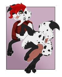 1boy animal_anus animal_genitals animal_penis anus ass asshole balls big_balls big_penis black_body black_fur black_pawpads black_spots blair_(marrionette) canid canine canine_anus canine_genitals canine_penis canis claws cock commission commission_art cub cute cute_male dalmatian dick digital_drawing_(artwork) digital_media_(artwork) domestic_canine domestic_dog feet_fetish feral feral_focus feral_male feral_only floppy_ears fluffy_hair fluffy_tail genitals hair hi_res high_resolution highres hind_legs hindlegs hindpaw knotted_cock knotted_dick knotted_penis licking_lips licking_own_lips male male_canine male_cub male_dog male_feral male_focus male_only original original_character paw_fetish paw_on_penis pawpads paws penis pink_anus pink_penis psy101 puppy raised_tail red_hair red_scarf scarf simple_background smile smiling solo solo_feral solo_focus solo_male spots spotted_balls spotted_body spotted_fur tail tail_raised tailhole toe_claws toes tongue tongue_out white_body white_fur yellow_eyes young younger_male