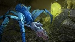 3d alfira arachnid arthropod baldur's_gate baldur's_gate_3 bestiality blue_body blue_skin dungeons_and_dragons glowing_egg horns licking_pussy mandibles monster naked pointy_ears purple_hair sharp_nails spider spiderweb tail tiefling unconscious web zoophilia