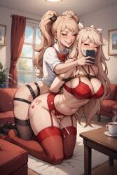 ai_generated arms_behind_back birdawg16 bondage bound_and_gagged bullying camera coffee coffee_mug cumming danganronpa danganronpa_2:_goodbye_despair dommy_mommy duct_tape embarrassed eyes_closed humiliation junko_enoshima leaning_forward lesbian_domination lezdom lezsub lingerie living_room mommy pounding rape recording school_uniform sexy_lingerie shibari smiling sonia_nevermind stocking stockings strap-on strapon tape tape_gag taped_mouth taunting thrusting_hard tied_up yuri