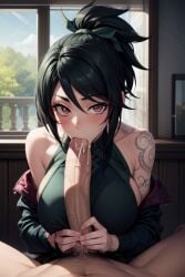 ai_generated akali big_breasts blowjob league_of_legends