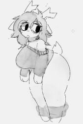 1female anthro black_and_white breasts cute deer furry solo vixenisdum