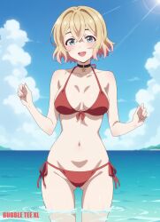 1female 1girls ai_assisted ai_generated bikini bikini_bottom bikini_top breasts bubbleteexl female hi_res highres kanojo_okarishimasu light-skinned_female light_skin nanami_mami short_hair short_hair_female very_high_resolution