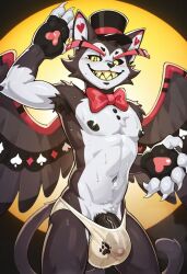 ai_generated catboy demon domestic_cat felid feline hazbin_hotel humanoid husk_(hazbin_hotel) male_only