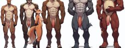 2024 abs ai_generated anthro ball_size_difference balls big_penis breasts canid canine canis cervid confident crotch_tuft female foreskin fox furry genitals group half-erect hi_res humanoid_genitalia humanoid_penis lagomorph larger_male leporid male mammal muscular muscular_male nude_female nude_male penis penis_size_difference presenting presenting_penis rabbit retracted_foreskin size_difference smaller_female tagme tuft ursid vein veiny_penis wheel_of_fortune_(director) wolf