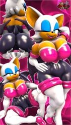 3d 3d_model anthro anthro_female anthro_only big_breasts bubble_butt cameltoe curvy furry furry_female furry_only grey-yordle horny_female mobian mobian_(species) mobian_bat presenting_ass presenting_body presenting_breasts rouge_the_bat seductive sega sonic_(series) sonic_adventure_2 sonic_the_hedgehog_(series) thick_thighs