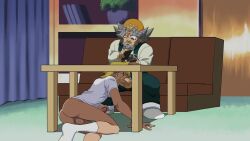 2d 2d_animation animated ass balls bara blowjob bulge clothing daddy dilf erection gay gay_blowjob gay_sex joey_wheeler male male/male male_only manly mature_male mp4 muscular_male no_sound oral oral_sex penis sex size_difference solomon_muto tagme under_the_table video yu-gi-oh!