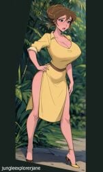 disney dress huge_breasts jane_porter jungle tarzan_(1999_film)