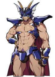 abs armor bara beard biceps big_bulge bulge dragon_quest dragon_quest_xi helmet indignus male male_nipples male_only male_pubic_hair manly muscular_male nipples pecs so4_(artist)