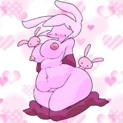 bear_(game) big_ass big_breasts buni_squeaksalot bunny_ears bunny_girl heart i_need_special_guest_r34 pink_body pink_fur pink_hair pink_nipples pussy rabbit_humanoid roblox stockings tisjustangie