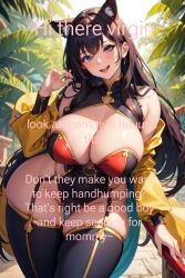 ai_generated big_ass big_breasts dominant_female dominatrix dommy_mommy femdom femdom_caption financial_domination findom masturbation mommy_dom thick_thighs virgin wide_hips