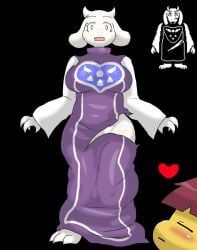 big_breasts blush breasts enigi09 furry toriel undertale undertale_(series)