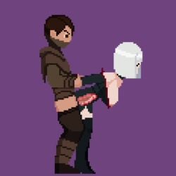 2d 2d_(artwork) 2d_animation animated bandit big_ass big_breasts black_dress cum cum_in_pussy cum_inside exposed_breasts from_behind game_cg grabbing_from_behind hentai_game holding_hands human impregnation_risk long_boots nubeedev pink_nipples red_eyes risky_sex standing_sex tagme vampire vampire's_knight vampire_girl video white_hair x-ray