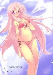 1girls artist_request bikini lucky_star miyuki_takara tagme