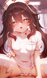ai_generated genshin_impact hoyoverse hu_tao_(genshin_impact) petite pussy sex uncensored vaginal_penetration