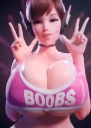 d.va gif looping_animation overwatch peace_sign scrag_boy scrag_d.va scraggy_(artist) tagme
