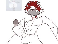 balls donaen1023 headless jerkingoff male male_only masturbation nude penis red_hat reference_image roblox roblox_avatar robloxian self_upload tagme white_background white_body white_hair
