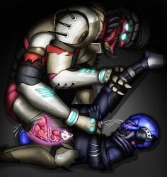 2_penises 4_arms 4_eyes absurd_res alien anal animal_genitalia anthro arikus armor cuntboy destiny_(video_game) diphallia diphallism duo ejaculation eliksni exo_(destiny) forced genitals hi_res internal intersex intersex/male male multi_arm multi_eye multi_genitalia multi_limb multi_penis penis sadboygum1 synthetic vaginal_penetration vaginal_sex