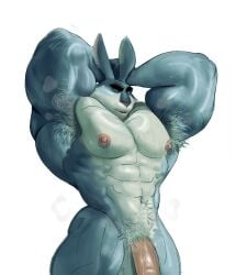 2025 abs anthro e._aster_bunnymund flaccid genitals hi_res humanoid_genitalia humanoid_penis lagomorph leporid male mammal mezcal_(artist) muscular muscular_anthro muscular_male navel nipple_piercing nipple_ring nipples pecs penis piercing pubes rabbit ring_piercing rise_of_the_guardians shoegaze. simple_background solo stretching