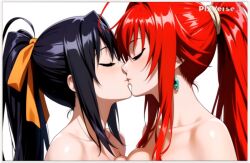 2girls ai_generated akeno_himejima high_school_dxd lesbian_couple lesbian_domination lesbian_focus lesbian_kiss lesbian_sex rias_gremory yuri yuri yuri