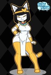 1girls catgirl egyptian_clothes feline female nefer-kitty_(sillyniko) original original_character sillyniko tagme