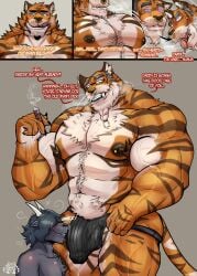 2025 abs absurd_res age_difference anthro anthro_on_anthro areola armpit_hair bald bangs barazoku beard biceps big_bulge big_dom_small_sub big_muscles blush bodily_fluids body_hair bovid braided_beard bulge caprine chest_hair cigar claws clothed clothing comic daddy_kink deltoids detailed_bulge dialogue dominant duo ear_piercing ear_ring elderly elderly_anthro elderly_male english_text eyebrows eyewear facial_hair facial_piercing felid fur genital_fluids genital_outline glasses goat grey_background hair happy_trail heart_symbol hi_res horn huge_bulge huge_muscles hypnosis imminent_sex jockstrap jockstrap_only male male/male mammal manly mature_anthro mature_male mind_control multiple_scenes muscular muscular_anthro muscular_male musk musk_drunk navel nipple_fetish nipple_play nipples nose_piercing nose_ring older_dom_younger_sub onomatopoeia pantherine pecs penis_outline piercing precum precum_through_clothing precum_through_jockstrap precum_through_underwear profanity pubes quads ring_piercing ruxvel sideburns simple_background size_difference smile smirk smoke smoking sniffing solo_focus sound_effects standing teeth text thick_arms thick_thighs tiger topless topless_anthro topless_male tuft underwear underwear_only vein watermark wet wet_clothing whiskers