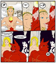 angel ball_suck balls big_penis blonde_hair blush breasts canine comic curly_hair demon erection fables_series fellatio female foursome grillo group group_sex hi_res humanoid humanoid_penis infernal_nasus infernal_series kayle larger_male league_of_legends licking licking_penis long_hair male mammal medium_hair monster_girl_(genre) morgana multi_head muscular muse_sona nasus nipple_lick nipples oral paizuri penetration penis pussy riot_games sex size_difference smile sona_buvelle straight sucking sucking_testicles tongue tongue_out vaginal_penetration video_games winged_humanoid wings