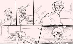 ass ass_focus ass_grab ass_up brawl_stars clothed comic comic_page dress nose_in_anus papersketch petplay piper_(brawl_stars) sketch sketch_page sniff sniffing sniffing_anus sniffing_ass