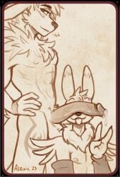alruic anthro anthro_on_anthro arm_tuft arm_warmers arm_warmers_only armwear armwear_only balls bandai_namco big_balls big_penis bodily_fluids chest_tuft clothing cum digimon digimon_(species) duo ears_down ears_up eyebrows father_(lore) father_and_child_(lore) father_and_son_(lore) fluffy fluffy_pubes fluffy_tail genital_fluids genitals gesture hand_gesture head_tuft incest_(lore) kalen_digitalis kneeling kneeling_on_ground koda_the_renamon leaking_cum leaking_penis looking_at_viewer male male/male markings mostly_nude muscular muscular_anthro muscular_male neck_tuft parent_(lore) parent_and_child_(lore) parent_and_son_(lore) penis penis_covering_eyes pivoted_ears raised_eyebrows renamon shoulder_tuft sideways smile smirk son_(lore) standing tail tongue tongue_out tuft v_sign vein veiny_penis