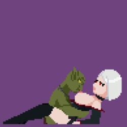 2d 2d_(artwork) 2d_animation animated big_ass big_breasts black_dress cum cum_in_pussy cum_in_pussy cum_inside exposed_breasts game_cg goblin goblin_male hentai_game impregnation_risk licking_nipples lingerie long_boots missionary_position nubeedev open_mouth pixel_(artwork) pixel_animation pixel_art rape red_eyes risky_sex sex tagme vampire vampire's_knight vampire_girl video white_hair x-ray