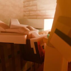3d catherine girl minecraft mineshield throat
