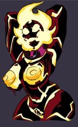 1girls alien alien_girl alien_humanoid ben_10 big_breasts breasts chaquetrix female female_focus female_only fire_hair heatblast large_breasts pyronite radlazz solo solo_female solo_focus