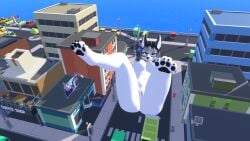 1girls 3d anthro biped canid canine car delilahgrey female female_only fur furry furry_female legs_up mammal pierced_ears pierced_nipples piercing public public_nudity solo toebeans vr vr_media vrchat_avatar vrchat_model vrchatmedia wolf wolf_girl