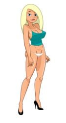 1girls aged_up alternate_version_available bare_shoulders big_breasts blonde_hair blue_eyes busty cleavage curvy disney disney_channel erect_nipple erect_nipples eyeliner female female_only fnbman freckles front_view high_heels hourglass_figure human jessica_(kim_possible) kim_possible large_breasts long_hair looking_at_viewer makeup midriff nipple_bulge older panties shiny shiny_skin simple_background solo standing tan tan_skin tanlines tanned teenage tube_top tubetop underwear voluptuous white_background white_panties wide_hips yellow_hair