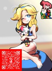 ecchigrill feet flat_chested maria_robotnik plush_doll stickerhentai stickerhentai.com