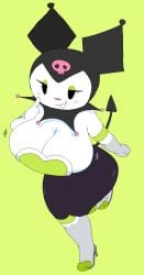big_breasts breasts cassettedream dream-cassette female hoshime huge_breasts kuromi rouge_the_bat_(cosplay) sanrio