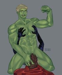 2boys abs alien alien/human alien_boy alien_humanoid artist_name avengers bicep_curl billy_kaplan blonde_hair blonde_male face_fucking facesitting hair_grab head_between_thighs hulkling male male/male male_only married_couple marvel marvel_comics muscular muscular_arms muscular_legs muscular_male naked naked_male no_body_hair obscured_face obscured_genitals obscured_oral oral oral_sex pec_grab pointy_ears simple_background teddy_altman wiccan wicked_spidey young_avengers