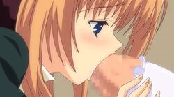 2girls animated asa_kara_zusshiri_milk_pot blue_eyes censored cum_in_mouth cum_inside cum_swallow cum_swallowing deepthroat fellatio futa_on_futa futanari hentai huge_cock intersex oral penis yuukidou_iori