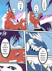 2boys abs amelia(ryuakira) big_breasts breasts dnapalmhead dnapalmhead(character) dragon female huge_breasts hyper_breasts large_breasts male muscles muscular muscular_male ryuakira(character)