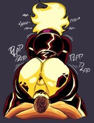 1girls alien alien_girl alien_humanoid ben_10 big_ass big_butt bubble_ass bubble_butt chaquetrix female female_focus female_only fire_hair heatblast large_ass large_butt pyronite radlazz solo solo_female solo_focus