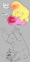 2boys anal anal_sex announcing_orgasm artist_signature blush blush_lines body_hair charlie_(smiling_friends) charpim chubby chubby_male closed_eyes colored critter cross_necklace cum cum_in_ass cum_inside cumming_from_anal_sex dialogue doggy_style drool drooling fat fat_man gay gay_sex hands_against_wall hands_around_waist imminent_orgasm looking_pleasured looking_up_at_partner male male/male male_only moaning_name necklace not_colored orgasm panting pim_(smiling_friends) pink_body pisstoaster size_difference smiling_friends stretch_marks sweat sweatdrops sweating tearing_up unfinished yaoi yellow_body