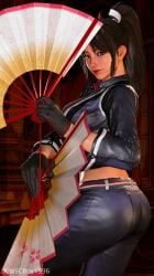 1girls 3d ass big_breasts biker_clothes biker_girl biker_gloves biker_jacket fatal_fury fatal_fury:_city_of_the_wolves female gloves ingame_model jacket leather leather_clothing leather_jacket leather_pants long_hair long_sleeves mai_shiranui mai_shiranui_(city_of_the_wolves) official_alternate_costume screenshotboy96 slim_waist solo street_fighter street_fighter_6 tagme thick_thighs top video_game video_game_character video_games wide_hips