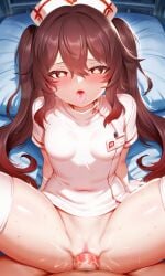 ai_generated genshin_impact hoyoverse hu_tao_(genshin_impact) petite pussy sex uncensored vaginal_penetration
